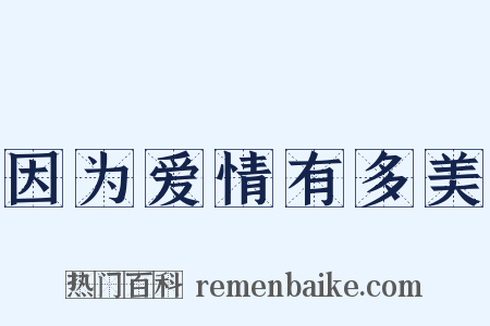 因为爱情有多美是什么意思的图片